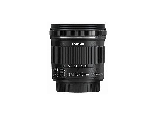 Canon EF-S 10-18mm f/4,5-5,6 is STM Objectif Zoom Grand-Angle stabilisé pour Appareil Photo Réflex APS-C EOS, Noir