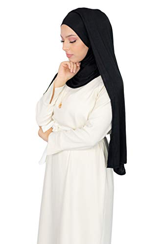 Lamis Hijab - Hijab À Enfiler Entièrement Jersey HE300 (Noir)