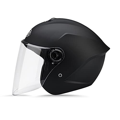 LIONCIANO Casque De Pédale De Moto Visière Pare-Soleil，pour Moto Et Scooter, Protection en Cas De Chute Protéger Efficacement La Sécurité Routière des Utilisateurs(Noir Mat)