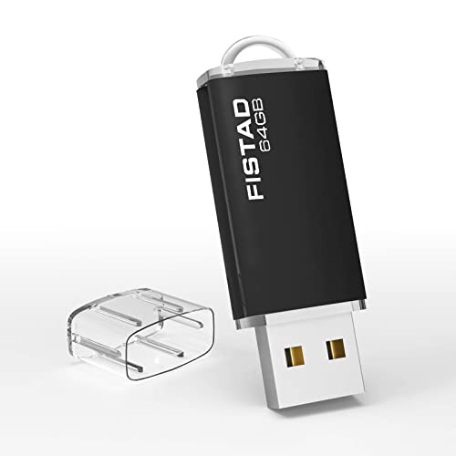 CLé USB 64Go, Flash Drive 64Go Pen Drive USB 2.0 Memory Stick 64Go Thumb Drive pour PC, Ordinateur Portable etc (Noire)