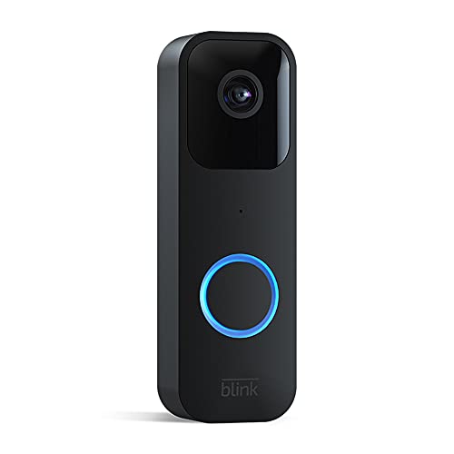 Blink Video Doorbell | Système audio bidirectionnel, vidéo HD, longue autonomie, détection de mouvements, notifications de sonnette dans l'application, fonctionne avec Alexa | Noir