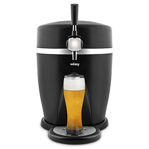 Wëasy Tireuse à Bière PINT568, Compatible Fûts Préssurisés 5L, 60W, 3°C à 6°C, Système de Refroidissement Intégré, Conservation jusqu'à 30 Jours