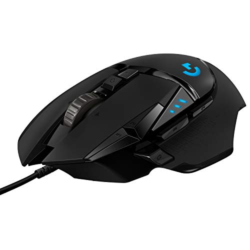 Logitech G502 HERO Souris Gamer Filaire Haute Performance, Capteur Gaming HERO 25K, 25 600 PPP, RVB, Poids Ajustable, 11 Boutons Programmables, Mémoire Intégrée, PC/Mac - Noire