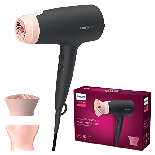 Philips Seche-cheveux Series 3000-2100W - 6 Combinaisons Vitesse/T - Fonction Ionique - ThermoProtect (modèle BHD350/10)