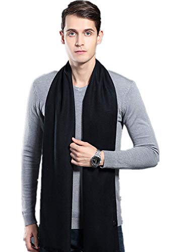 Budermmy Echarpe Hiver Hommes Cachemire Feel Écharpe， Echarpe Chaude pour les Hommes (MS01-20)