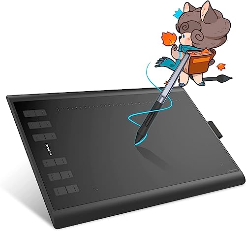 HUION Inspiroy H1060P Tablette Graphique, Tablette de Dessin Professionnelle 10 x 6,25 Pouces, Stylet sans Pile, Idéal pour la Peinture, L'édition, Les Photos, l'enseignement et Le Travail en Ligne