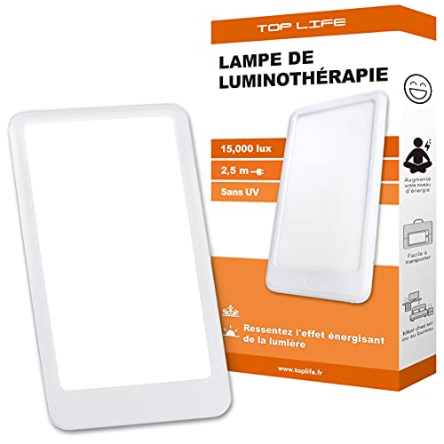 Lampe de Luminothérapie 15000 Lux - Puissante Lumière Pour Le Moral - Lampe de Jour Réglable 3 Intensités (10000 lux, 6000 lux)