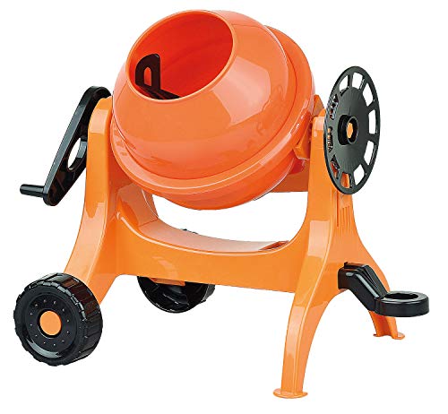 Lena- X Voiture Bétonnière 24 cm, Orange, Ciment pour la Plage, mélangeur avec Fonction réaliste, Jouet de Sable pour Les Petits constructeurs à partir de 2 Ans, 05010