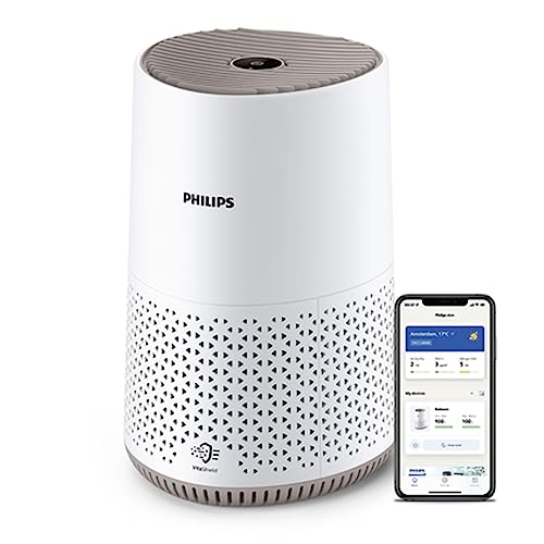 Philips Purificateur d'Air Séries 600, Ultra-silencieux et économe en énergie, éfficace contre allergies, Filtre HEPA élimine 99.97% des polluants, Jusqu'à 44m2