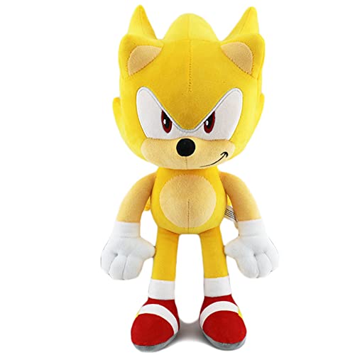 BESTZY Sonic Peluche Jouets, Poupée Dessin Animé 3D Méga Mignon Mini Figure pour Enfants Jeux de Rôle, Anniversaires Cadeaux, Accessoires de Fête