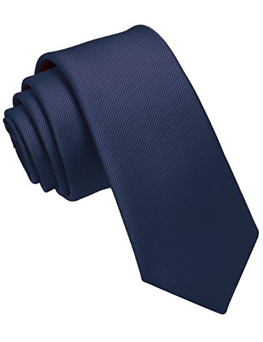 JEMYGINS Cravate Homme Bleu Marine en Soie 6CM Étroit Slim Plusieurs Couleurs Disponibles Décontractée Compris Boîte(5)