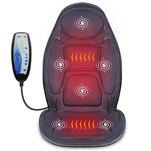 Snailax Siège massant Chauffant pour Le Dos - Coussin de siège de Massage par Vibrations avec Chaleur pour Le Bureau,Cadeau Noël et Anniversaire pour Homme & Femme & Famille &Maman&Papa