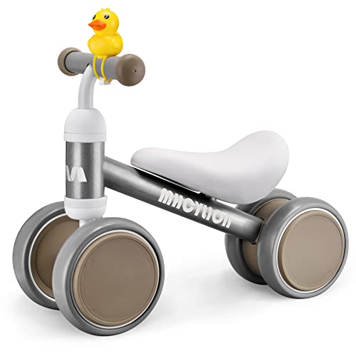 MHCYLION Draisienne Enfants Vélo Bébé sans Pédales 10-24 Mois Jouet Baby Walker Fille Garçon 1-2 Ans Jouet d'Equitation Trotteur Bebe Mini Bike Cadeau Anniversaire Noel Argent