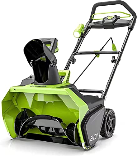 Greenworks GD40ST Souffleuse à Neige Mono-Étagée Sans Fil Moteur Sans Balai, Trajectoire Déblaiement 51 cm, Profondeur 30 cm, 1900 tr/min, Rotation à 180° SANS Batterie Ni Chargeur 40V, Garantie 3 Ans