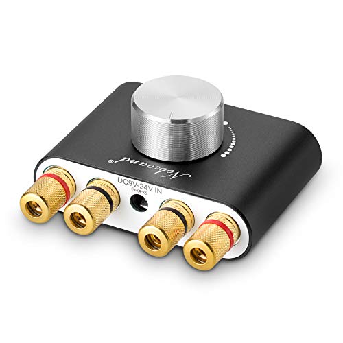 Nobsound Mini Amplificateur de Puissance Bluetooth, Stereo Hi-FI Digital Amp 2.0 Channel 50W × 2 avec entrée AUX/USB/Bluetooth, Récepteur Audio sans Fil; Carte Son avec Carte d'alimentation (Noir)