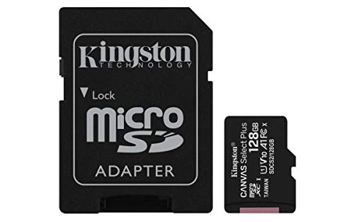 Kingston Canvas Select Plus Carte MIcro SD SDCS2/128GB Class 10 + Adaptateur inclus