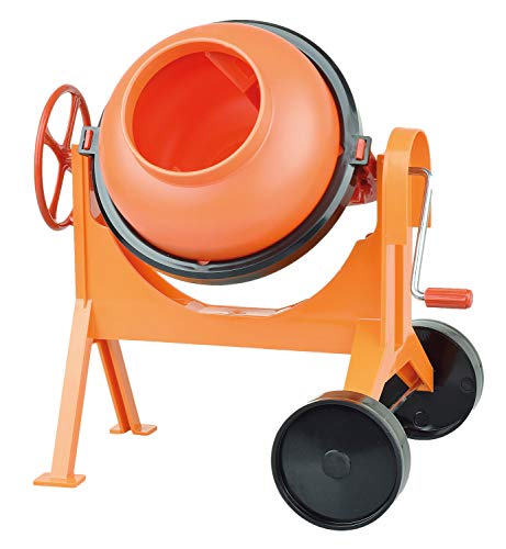 Lena- x Bétonnière 29 cm, Orange, Grand Ciment pour la Plage, mélangeur avec Fonction réaliste, Jouet de Sable pour Les Petits constructeurs à partir de 3 Ans, 05004