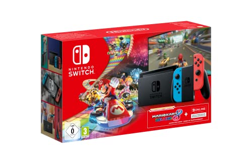 Console Nintendo Switch Mario Kart 8 Deluxe (Code de telechargement du jeu & Abonnement de 3 mois Nintendo Switch Online)