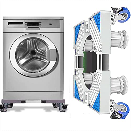 XRDSHY Base De Machine À Laver Réglable Socle Lave Linge Base Multifonctionnelle pour Sèche-Linge Réfrigérateur Support Electro Ménager Mobile À roulettes