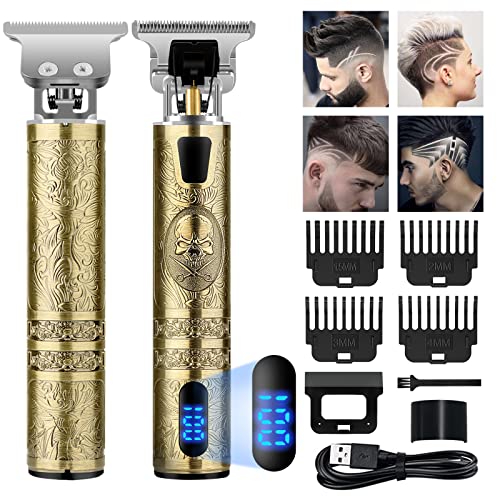 Tondeuse Cheveux Hommes, Tondeuse Barbe Electriques Professionnelle, Sans Fil Rasoir, Écran à LED, Rechargeable, Silencieuse pour les Enfants et la Famille