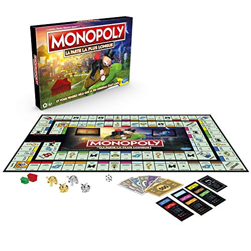 Monopoly La Partie La Plus Longue - Jeu de Societe - Jeu de Plateau - Version Française