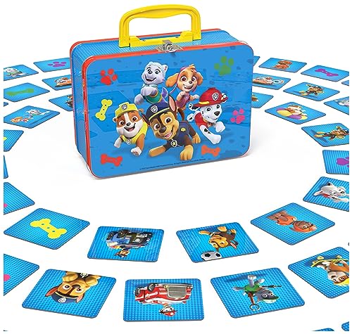 PAT PATROUILLE - Memo Valisette La Pat Patrouille - Jeu De Société Paw Patrol - Jeu De Mémoire Concentration 72 Cartes Pour Collecter 36 Paires Héros Pat Patrouille - Jouet Enfant 3 Ans Et +