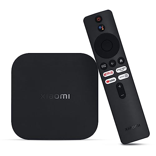 Mi TV Box S 2nd Gen,Mi Box S 2nd Reproductrice Streaming en 4K Ultra HD avec Chromecast,Bluetooth 5.2,Double Wi-FI,2GB RAM+8GB ROM,Mi Box 2ème Génération,Android TV Box avec IR télécommande