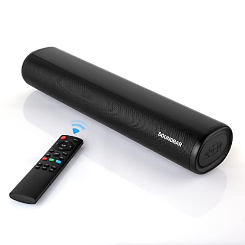 Winnes Barre de Son Petit Soundbar Haut Parleur Bluetooth 5.0 Enceinte avec 3 EQ Modes pour TV 4K Home Cinema, PC,Videoprojecteur,Mobile Phones