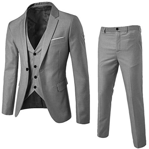 MINYA Costume Homme Costume Mariage Homme Costume Mariage Veste De Costume Costard Homme Smoking Homme Costume pour Homme Costume Bleu Veste Costume Homme Costume Gris, S