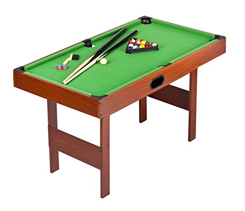 Leomark Billard Tables Jeu Enfants Jeu de en Bois avec Table de Billard Family Game Jouets pour La Maison Fête Dimensions: 120 x 62 x 69 (hauteur) cm