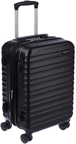 Amazon Basics Valise de voyage à roulettes pivotantes, Noir, 55 cm