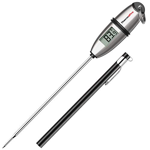 ThermoPro TP02S Thermomètre de Cuisson Numérique 5 Secondes Thermomètre Instantané Thermomètre pour Boissons Chaudes Lait Les Confiseries avec Longue Sonde