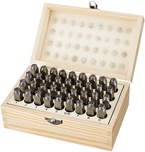 Amazon Basics Kit de poinçons en métal et en cuir, 7.87 mm, Beige