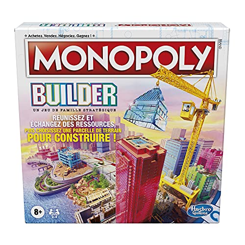 Monopoly Builder, Jeu de stratégie pour la Famille, Jeux pour Enfants, Amusant à Jouer, Jeu de Plateau Familial. 2 4 joueurs