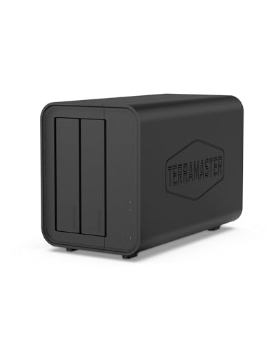 TERRAMASTER F2-212 NAS à 2 Baies - Quad Core Stockage Attaché au Réseau de Cloud Privé Personnel - avec des Solutions de Sauvegarde Riches (sans Disque)