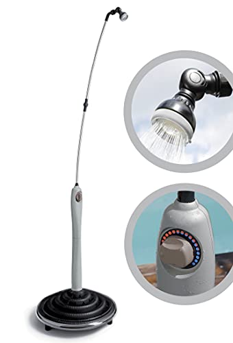 GF Garden GF87005519 Solaire Sunny Style, Douche de Jardin, Piscine, pour l’extérieur, Gris Taupé, 50