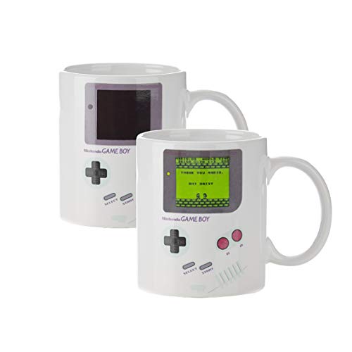 Tasse Changeante de Chaleur Gameboy - Cadeau Officiel pour Gamers, Nerds, Fans de Nintendo Mario, Hommes, & Enthousiastes Rétro des Années 90, 290ml (10 fl oz)