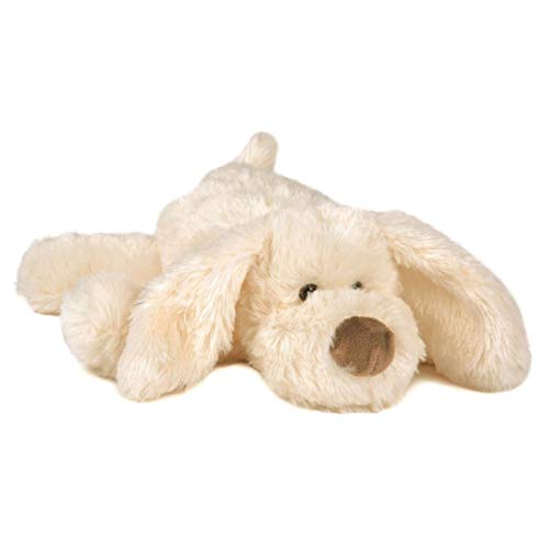Histoire d'Ours - Peluche Chien Cookie - 25 cm - Blanc - Collection La Ferme - Peluche à l'Air Malicieux, Grosse Truffe et Pelage Soyeux - Peluche Toute Douce - Idée Cadeau Enfants - HO2319