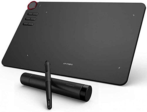 XP-PEN DECO03 Tablette Graphique à Stylet avec Roulette et Stylet Passif à 8192 Niveaux, Tablette de Dessin Wireless/Bluetooth