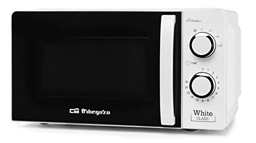 Orbegozo Mi 2115 Four à micro-ondes, 20 l de capacité, 6 niveaux de fonctionnement, minuterie jusqu’à 30 min, 700 W, blanc