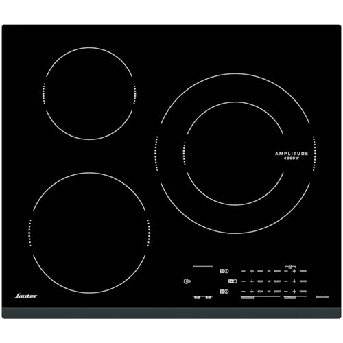 Sauter - SPI4360B - Plaque Induction - Table de Cuisson Encastrable - Noir - 3 Foyers - 7200W - Dimensions Encastrement : 56x49cm - Grand Foyer 28 cm et 14 Positions Cuissons - Fabriqué en France