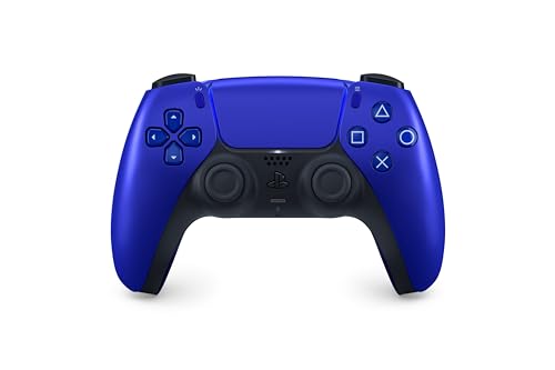 Sony, Manette PlayStation 5 officielle DualSense, Sans fil, Batterie rechargeable, Bluetooth, Compatible avec PS5, Couleur : Cobalt Blue