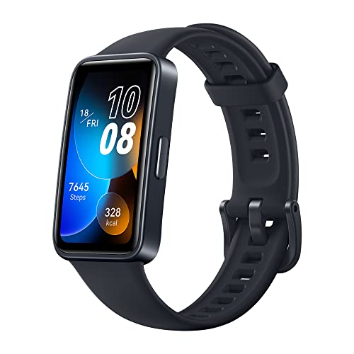 HUAWEI Band 8 Montre Connectée,Écran Tactile sans Bordure,Suivi du Sommeil,100+ Modes d'entrainement,Charge Rapide,Longue durée,10000+Cadrans au Choix,Étanche,Compatible avec iPhone et Android,Noir