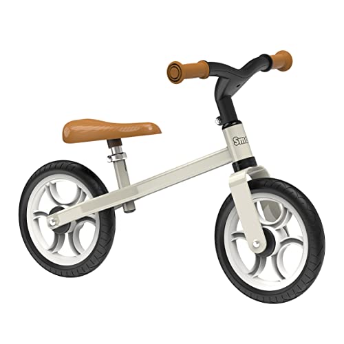 Smoby - First Bike - Beige - Draisienne Enfant Légère en Métal - Roues Silencieuses - Selle Réglable - A Partir de 2 Ans