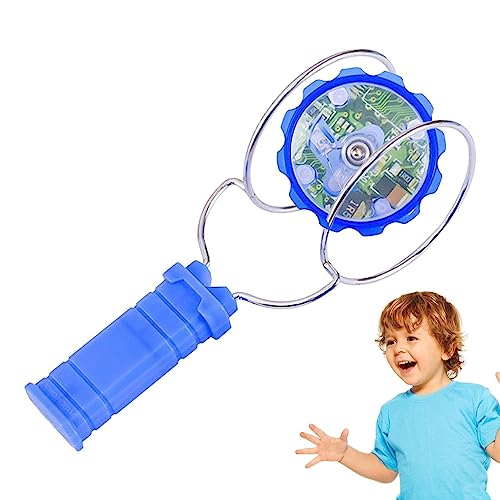 Youpo Gyroscope Lumineux,Twirler de Rail Magique rétro - Roue gyroscopique magnétique Portable Lumineuse pour, Classique Vintage Trick Sensory Fidget Toys pour Cadeau