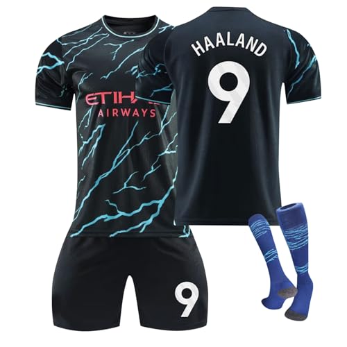 Générique Maillot de Foot Enfant pour Adulte, 2023 2024 Ensemble Foot Homme Femme Football Jersey pour Garçon Costume, Football T-Shirt Short et Chaussettes Ensemble Tenue Foot Pas Cher A#9 12-13 ans