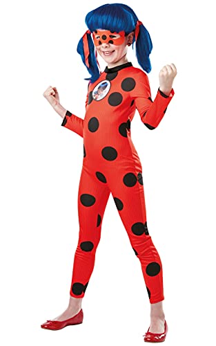 RUBIE'S Déguisement MIRACULOUS Officiel Ladybug pour Enfants - Taille 3 à 10 ans au choix - Costume d'Héroïne Tikki Lady Bug - Costume avec Masque- Pour Carnaval, Halloween ou Cadeau de Noël