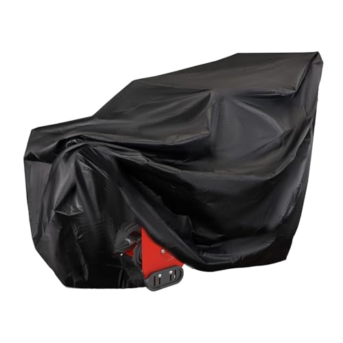 NQEUEPN 147x132x84cm Housse Souffleuse Neige, Noire Tissu Oxford 600D Imperméable et Robuste Bouclier Protection pour Souffleuse à Neige Tondeuse à Gazon avec Cordon Serrage et Boucle Coupe-Vent