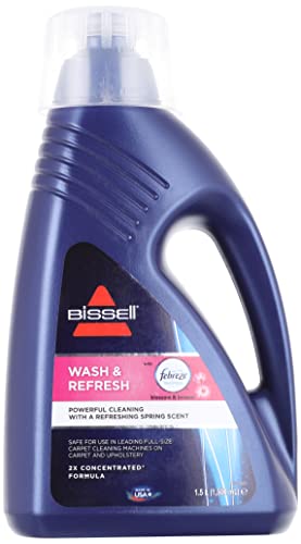 BISSELL Formule Wash & Refresh Febreze , A utiliser avec nettoyeurs de tapisserie et moquettes, 1078N,1.5L, Bleu