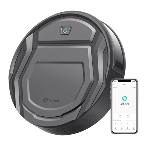 Lefant Aspirateur Robot, Mince Silencieux Connecté WiFi/Bluetooth/Alexa/App, 6 Modes de Nettoyage, Auto-Charge, 120min d'Autonomie, Idéal pour Poils d'animaux Sols Tapis, M210P Girs